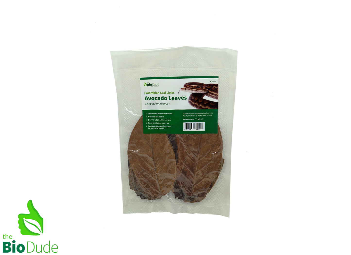 Colombian Leaf Litter — Avocado Leaves, 20 Count