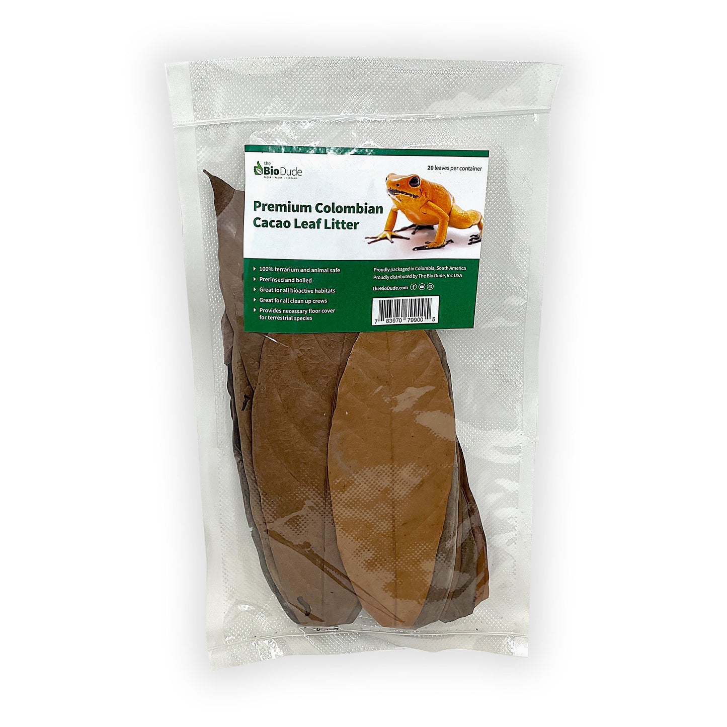 Colombian Leaf Litter — Cacao Leaves, 20 Count