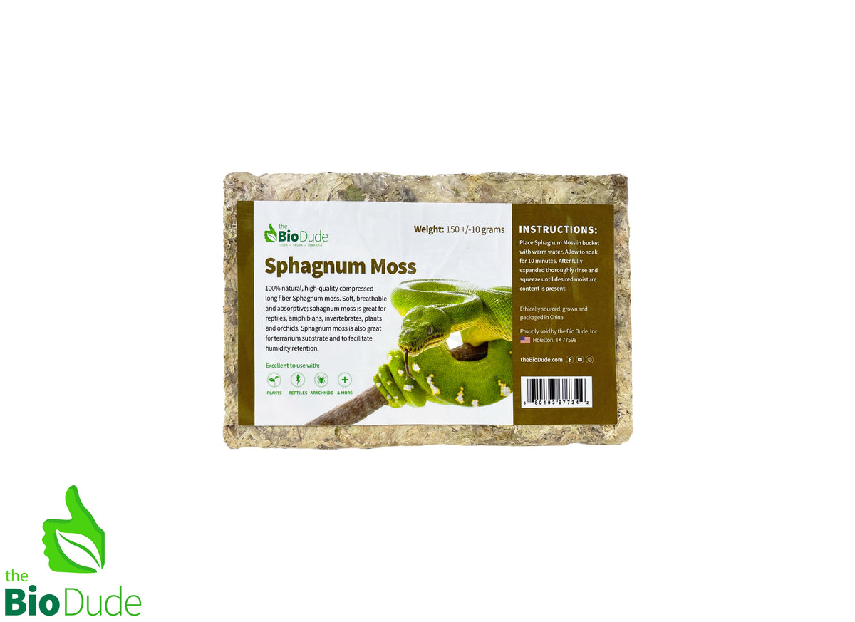 The Bio Dude Compressed Sphagnum Moss Brick — 150 g